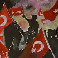 32-pinar-ceylan-15-temmuz-coskusu-i-2021-kagit-uzerine-suluboya-35x50-cm-beykent-universitesi-istanbul