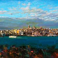 13EmreTandırlıGalata12014tuvalüzyağlıboya58x90cmÖzelKoleksiyonİstanbul